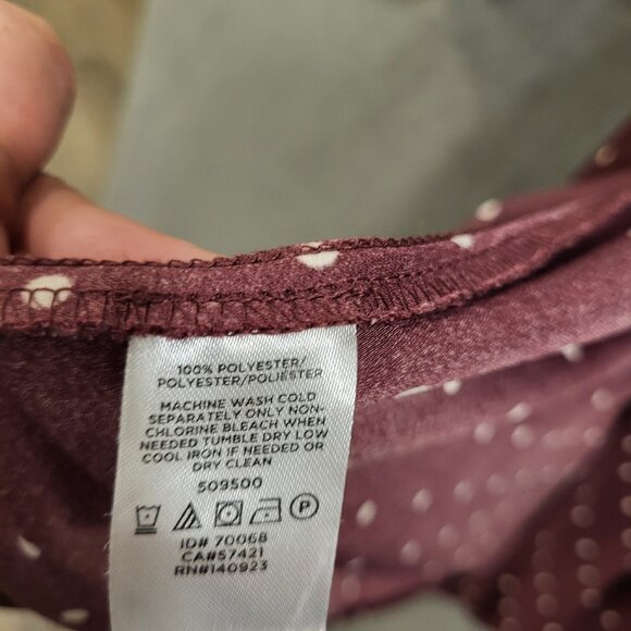 Loft Midi Wrap Dress Women's Size 4P Polka Dot Office Career Party Flowy Classic - Picture 4 of 6